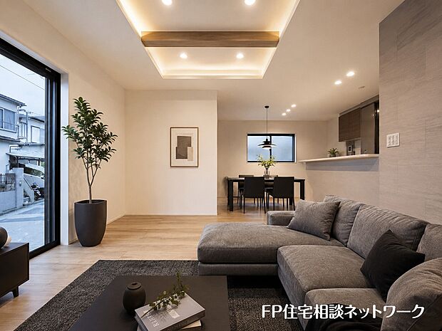 ■リビング■本画像はAIがCGで家具作成しており、実際の現地に家具は設置されておりません。また、販売価格に家具等は含まれておりません。