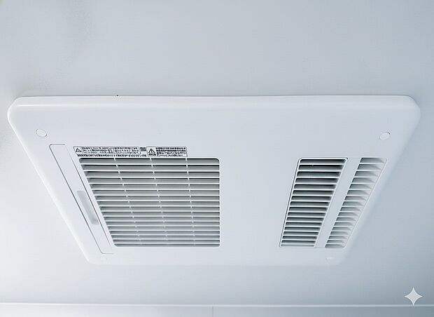 【浴室暖房乾燥機】お風呂場そのものを乾燥機にしてしまう便利な機能。梅雨時期や花粉の時期に助かる。冬の時期には暖房機能がヒートショックを防ぐ。