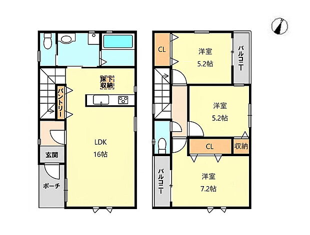(2号棟)、価格3798万円、3LDK、土地面積99.15m2、建物面積81.2m2