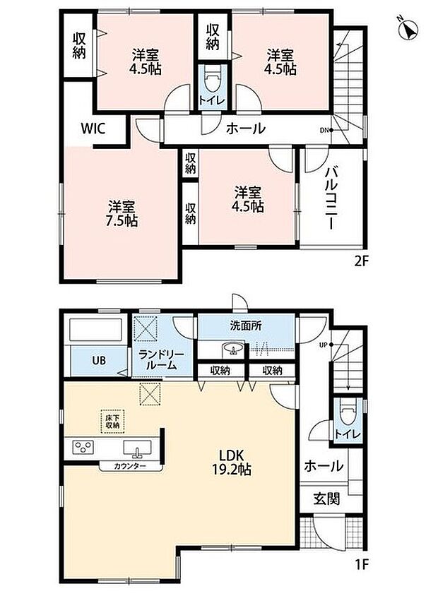 (2号棟)、価格3798万円、4LDK、土地面積143.62m2、建物面積105.3m2

