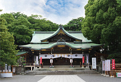 大宮八幡宮 現地から1400m。(徒歩18分。)