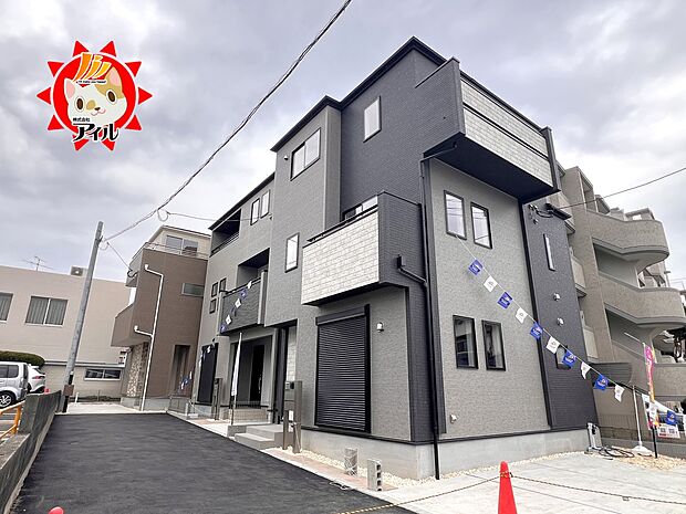 【Blooming Garden 博多区南八幡町1丁目】 全3棟外観(2025年12月中旬)撮影