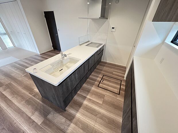 扱いやすいシステムキッチンで毎日のお料理もはかどります(1号地同仕様)