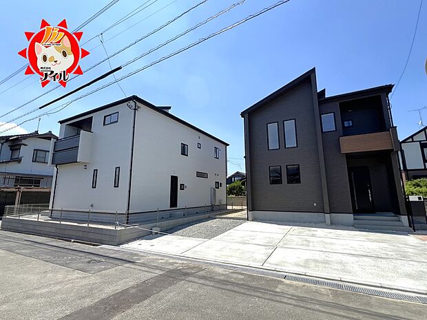 【Blooming Garden　筑紫野市むさしケ丘3丁目】  全2棟外観(2026年5月下旬)撮影