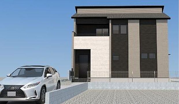 【完成予想図(外観)】完成予想外観パース(8号棟)