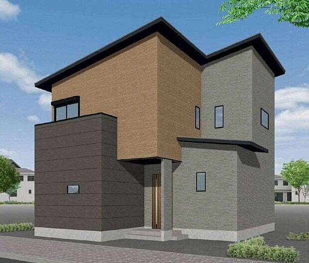 【完成予想図(外観)】完成予想外観パース(3号地)