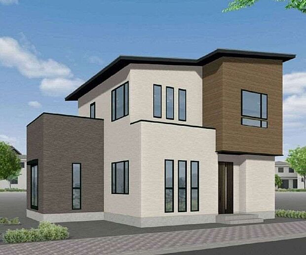 【完成予想図(外観)】完成予想外観パース(4号地)