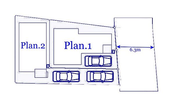 前面道路はゆったり6.3m。車の出し入れがしやすく、日々の移動もスムーズです。