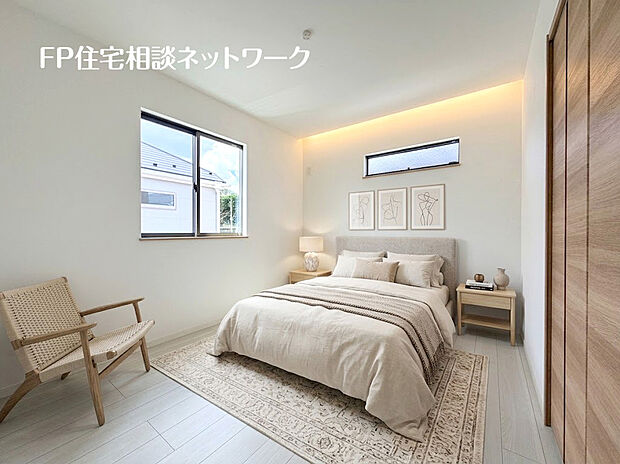 洋室～本画像はAIがCGで家具作成しており、実際の現地に家具は設置されておりません。また、販売価格に家具等は含まれておりません。（1号棟）