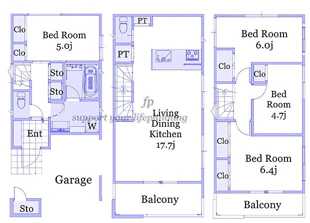 【4LDK】建物面積に車庫部分10.81m2含む