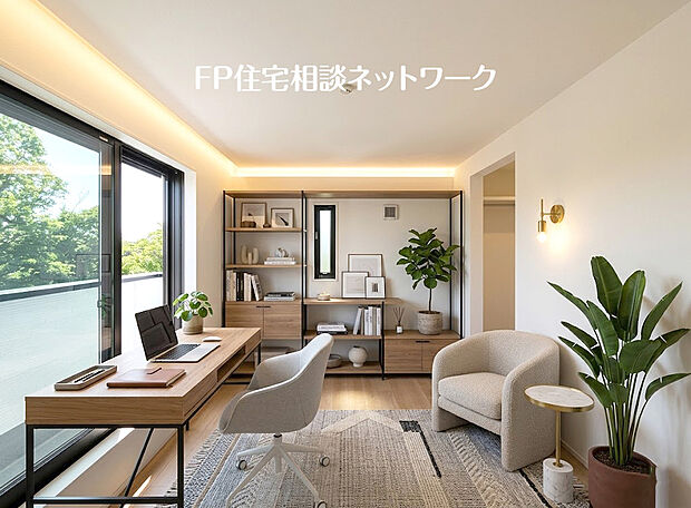 【光と風を感じる洋室】本画像はAIがCGで家具作成しており、実際の現地に家具は設置されておりません。また、販売価格に家具等は含まれておりません。