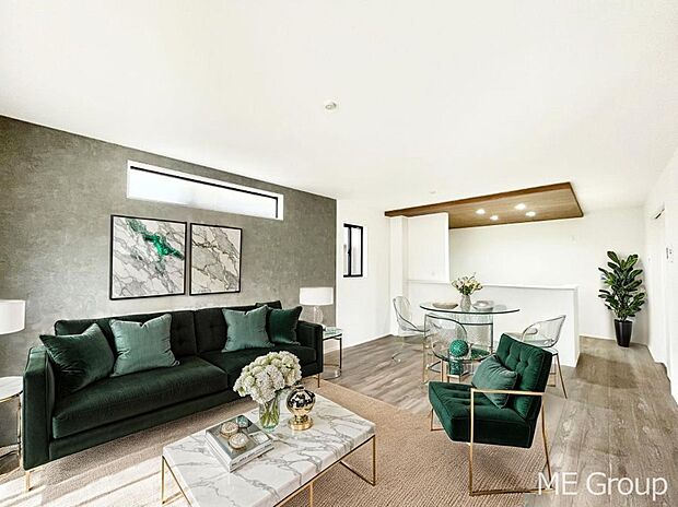 落ち着いた雰囲気のＬＤＫは家族みんなの快適空間※家具はCGです