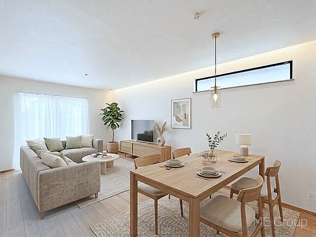 落ち着いた雰囲気のＬＤＫは家族みんなの快適空間　※家具はCGです