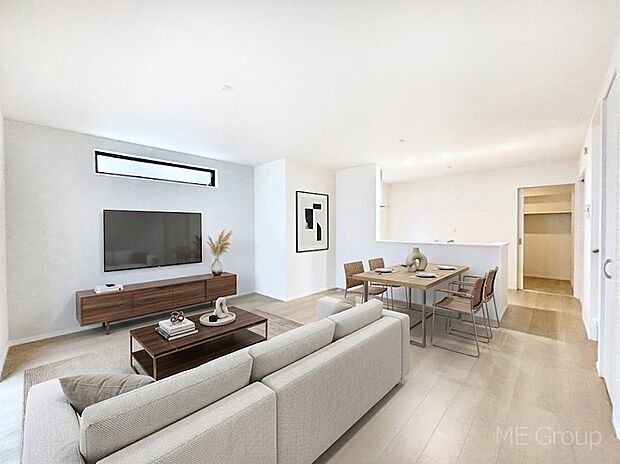 ご家族の賑やかな話し声で包まれる明るいリビング  ※家具はCGです