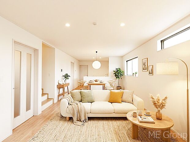 落ち着いた雰囲気のＬＤＫは家族みんなの快適空間※家具はCGです