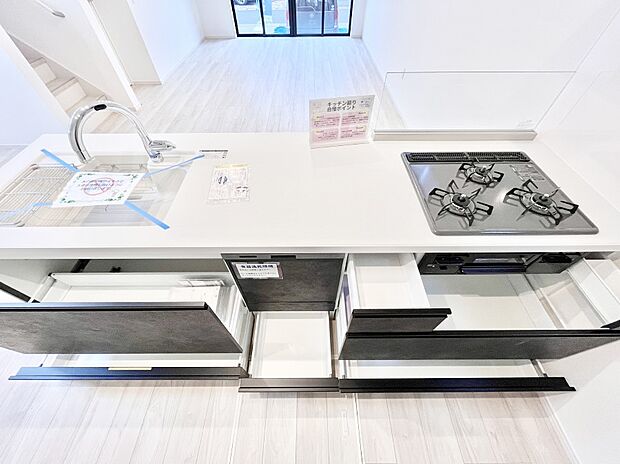 【スライド収納】使いやすさを優先したスライド式収納タイプ!