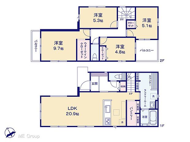 【4LDK】図面と異なる場合は現況を優先
