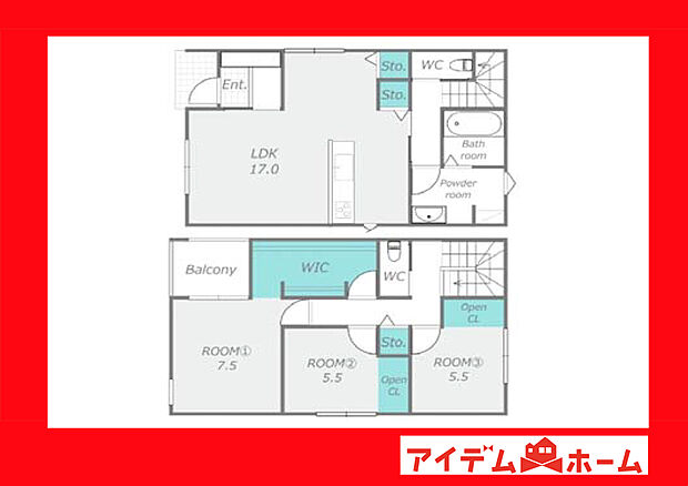 ●○●○A号棟間取り○●○●
平日の案内も可能です♪
お気軽にお問い合わせください!