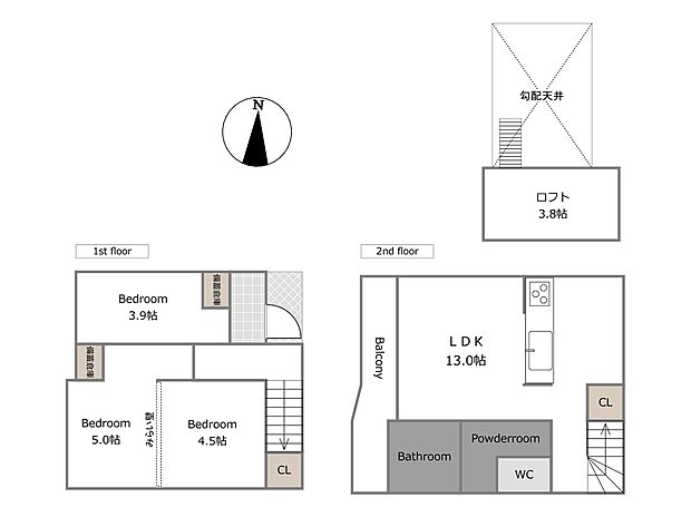 A号棟参考プラン(建物込5680万円、土地面積60.71m2、建物面積61.47m2)期間限定!建物フリープランに付き、お客様のご要望をお聞かせください!