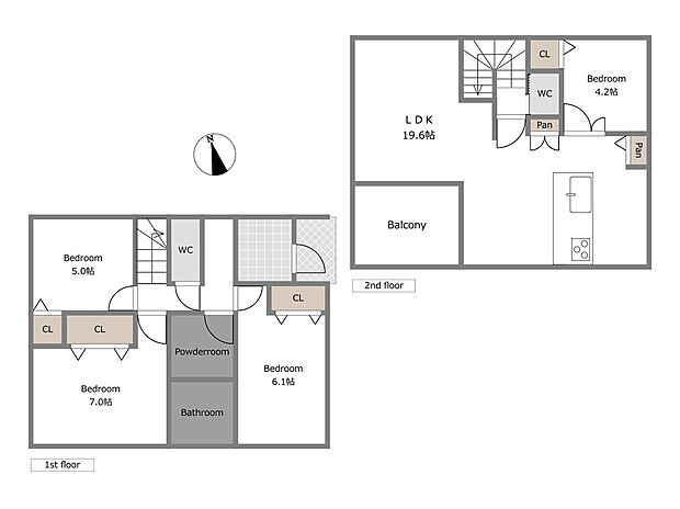 【C号棟参考プラン】建物込5980万円、土地面積97.41ｍ2、建物面積95.95ｍ2（期間限定！建物フリープランに付き、お客様のご要望をお聞かせください！）