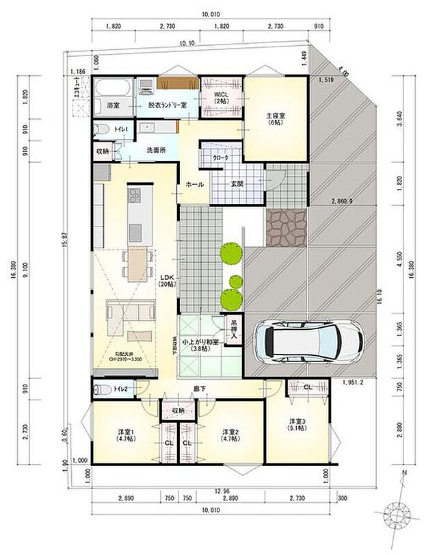 3880万円、4LDK、土地面積238.62m2、建物面積116.76m2 【一部外構工事費を含んでいます】