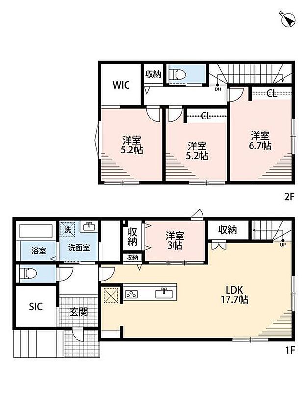 2898万円、4LDK、土地面積166.69m2、建物面積98.54m2 安全性、機能性に優れたオール電化で快適な新生活^^LDK広々17.7帖。SIC・WIC・リビング収納有。全居室フローリング^^