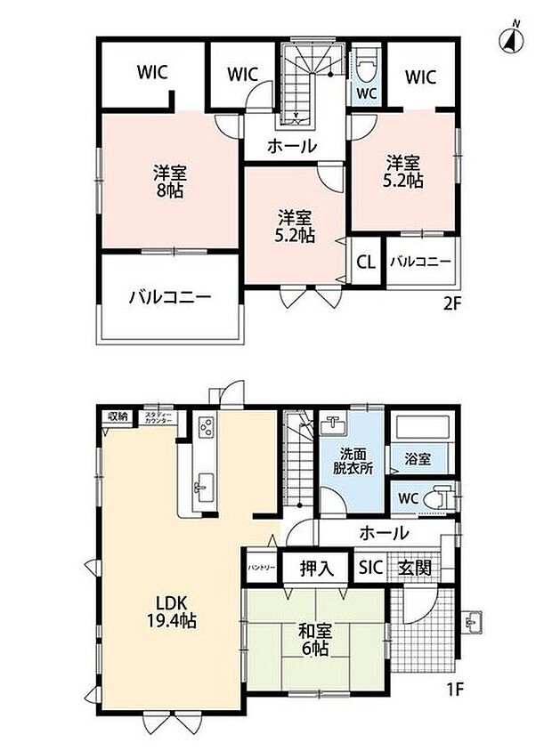 (1号棟)、価格2898万円、4LDK、土地面積216.36m2、建物面積115.1m2