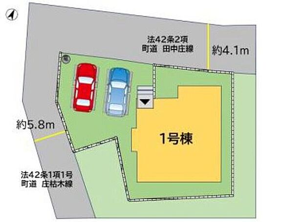 4398万円、4LDK、土地面積154.69m2、建物面積108.21m2 角地で日当たり良好。カースペースは並列2台分を確保^^ご夫婦で1台ずつ所有出来ます^^