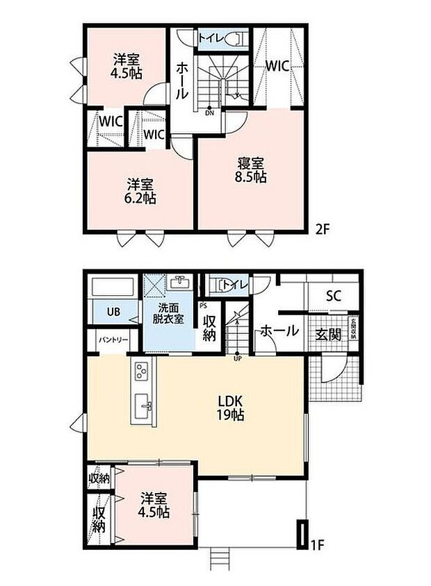 (44号地)、価格3298万円、4LDK、土地面積214.74m2、建物面積112.61m2
