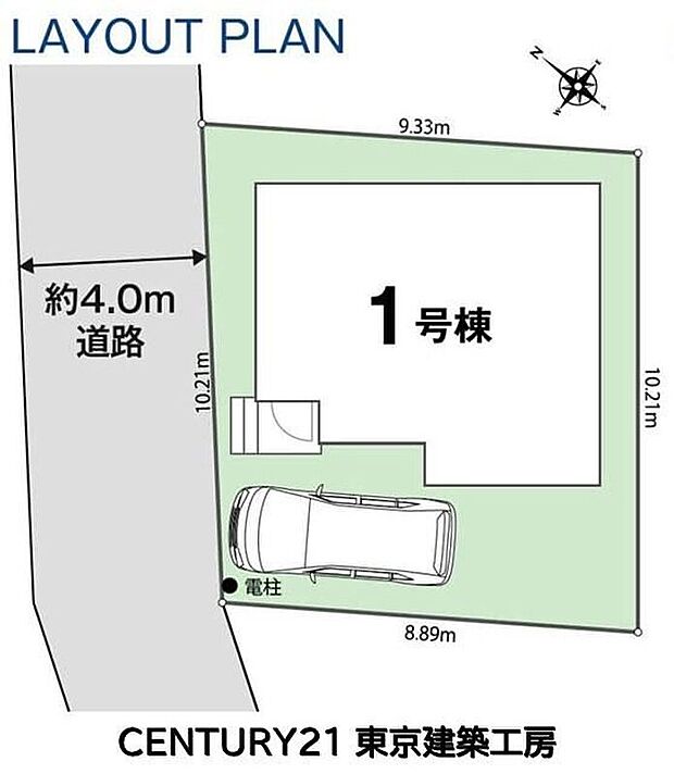3LDK+駐車スペースがございます!前面道路は4mあり、駐車もラクラク行えます!