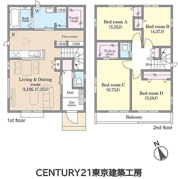 4LDK、土地面積122.11m2、建物面積96.88m2 