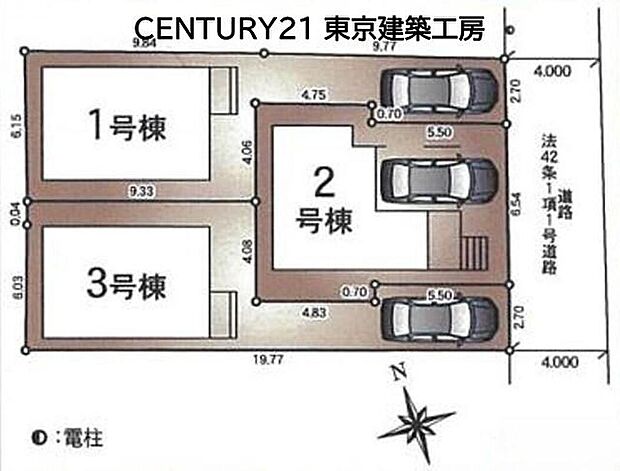 【区画図】道路から奥まっているからこそ叶う、静かで贅沢なプライベート空間