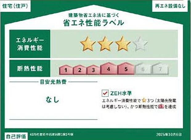 【省エネ性能ラベル】販売住戸が複数の場合、本ラベルは特定の住戸の性能を示すものであり全ての住戸の性能を示すものではありません。