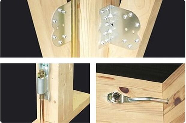 【【耐震金物】】構造材をつなぎとめる接合部には「耐震金物」を採用し、地震による揺れから建物のゆがみや倒壊を防ぎ、住まい全体の耐久性を高めています。