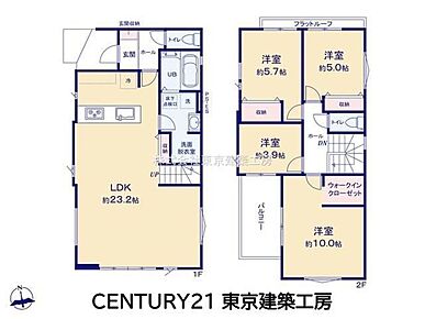 ４LDK＋駐車スペース並列２台分！パントリー・リネン庫・ウォークインクローゼットが完備です！ 