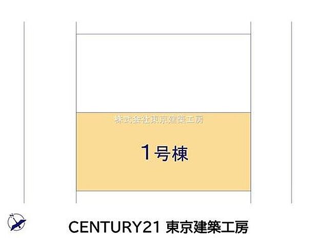 【区画図】並列2台駐車できるカースペースを確保し、南庭付きで陽当たりも期待できます。小学校徒歩11分の住環境も魅力です。