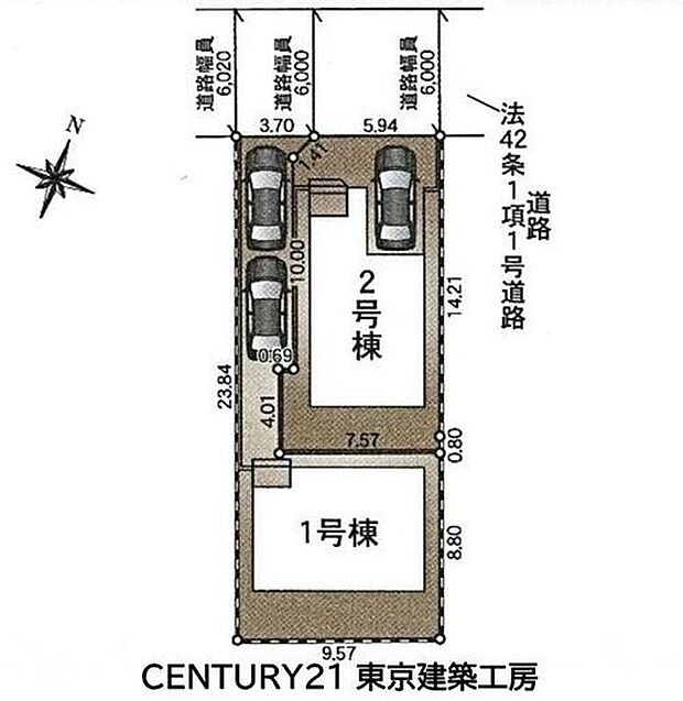 【区画図】3LDK+S(納戸)、土地面積122.79m2、建物面積88.28m2