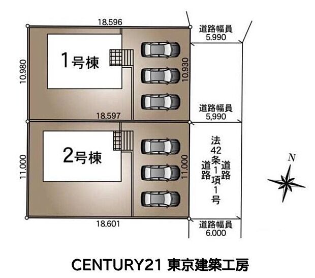 【区画図】4LDK、土地面積203.72m2、建物面積95.57m2