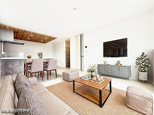 ■くつろぎと笑顔が集まる、心温まるリビング