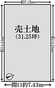 整形地でまどりの幅も広がります！
建築条件無土地としても販売中：2300万円 
