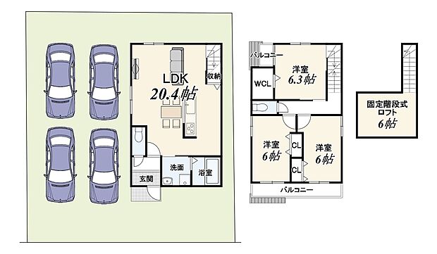 【新築参考メインプラン】建物価格2010万円/建物面積89.23m2