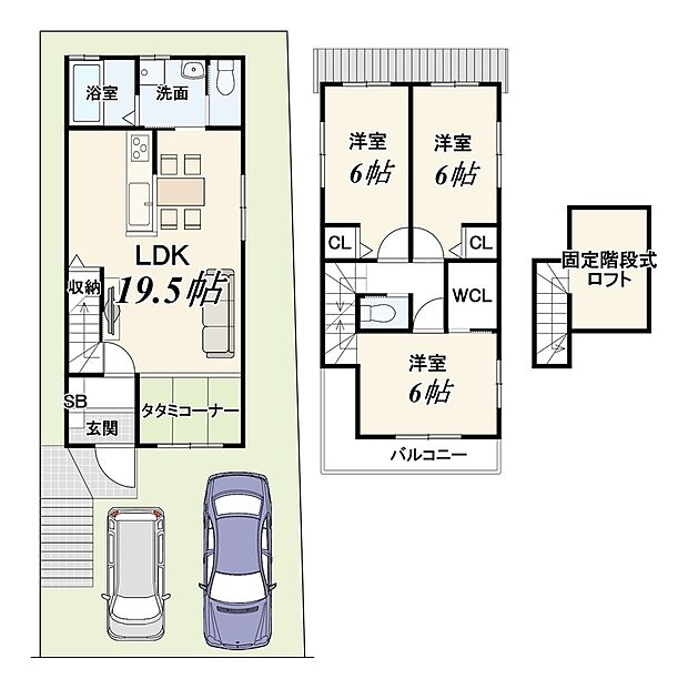 【【新築参考プランA】】建物1810万円 設計監理費用170万円・外構費120万円(別途要)