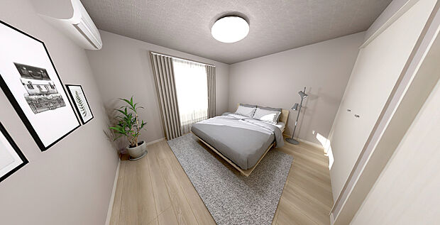 【洋室イメージパース】
書斎にも趣味部屋にも使える、自由度の高い洋室です。