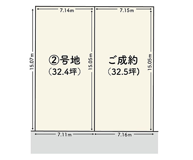 ご好評につき残り1区画となりました！
向かい側は公園となっており開放的でのびのびした暮らしをお過ごしいただけます。