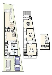 設計監理費用及び外構費用は物件価格に含む
備蓄倉庫面積1.62ｍ2は建物面積に含む
公簿94.96ｍ2 