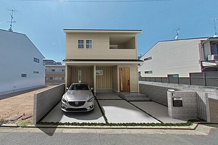 【完成イメージパース：2号地外観】