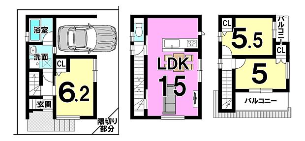 【3LDK】外構費120万円別途要(税込)
(設計監理費用120万円は物件価格に含む)