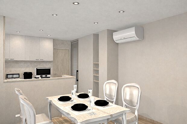 【イメージパース/LDK17.6帖】
間取り図を基に作成したイメージパース図です。外構など、ご要望ございましたらお客様に合わせて作成いたします