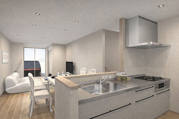 【イメージパース/LDK17.6帖】
パース図を使って家具を配置した際の間取りをご説明いたします！家具を置いたらどうなるんだろう？と不安な気持ちも解消できるのがイメージパースの強みです！