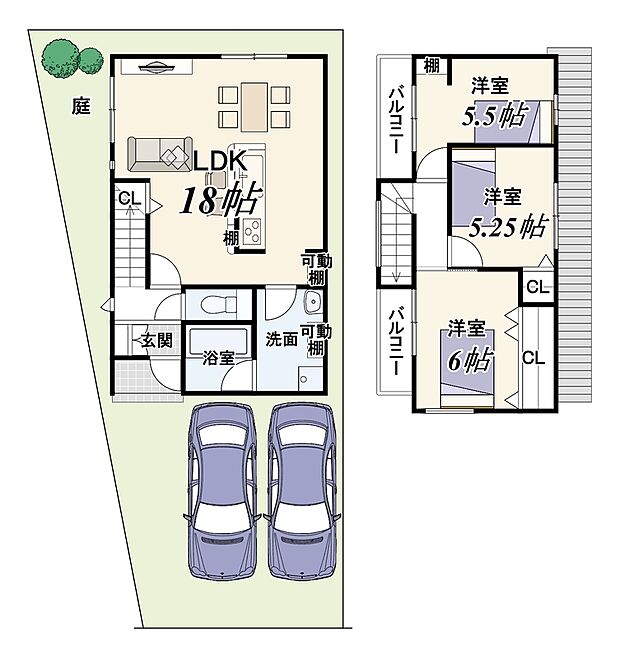 土地面積（実測）102.09m2/建物面積79.38m2/3LDK